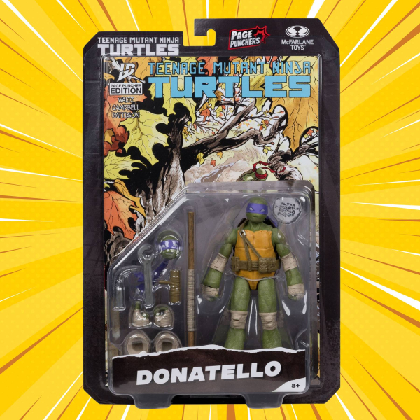 McFarlane TMNT Page Punchers Donatello Actionfigur mit Comic 13cm 2025